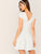  V Back Cap Sleeve Fit & Flare Dress