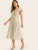 Flutter Sleeve Buckle Belted Button Up Tea Dress
