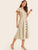 Flutter Sleeve Buckle Belted Button Up Tea Dress