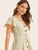 Flutter Sleeve Buckle Belted Button Up Tea Dress