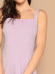Solid Zip Back Fit & Flare Dress