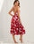 SBetro Floral Criss-cross Backless Bustier Dress
