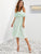 SBetro Polka-dot Cold Shoulder Layered Sleeve Dress