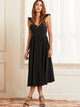 SBetro Ruffle Trim Tie Back Backless Slip Dress