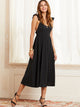 SBetro Ruffle Trim Tie Back Backless Slip Dress