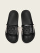 Geometric Print Clear Flat Sliders