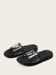 Geometric Print Clear Flat Sliders