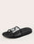 Geometric Print Clear Flat Sliders
