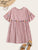 Colorful Pompom Detail Striped Smock Dress