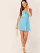 Tie Front Peekaboo Cami Dress