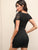Laser Cut Yoke Bodycon Dress