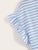 Ruffle Cuff Curved Hem Striped Smock Dress