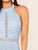 Strappy Backless Guipure Lace Halter Dress