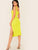 Neon Yellow Split Thigh Tank Dress