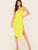 Neon Yellow Split Thigh Tank Dress