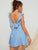 Ruffle Trim Tie Back Solid Dress