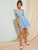 Ruffle Trim Tie Back Solid Dress