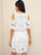 Solid Cold Shoulder Guipure Lace Dress