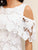 Solid Cold Shoulder Guipure Lace Dress