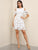 Solid Cold Shoulder Guipure Lace Dress