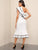 Asymmetrical Neck Ruffle Layered Hem Dress