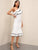 Asymmetrical Neck Ruffle Layered Hem Dress