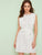 Self Tie Zip Back Eyelet Embroidery Lace Dress