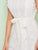 Self Tie Zip Back Eyelet Embroidery Lace Dress