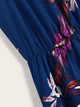 Floral Print High Waist Slip Dress