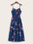 Floral Print High Waist Slip Dress