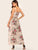 Floral Print Button Front Cami Dress