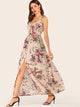 Floral Print Button Front Cami Dress