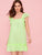 Eyelet Embroidery Square Neck Ruffle Hem Dress