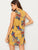 Gathered Detail Floral Print Tunic Dress