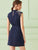 Collared Lace Shoulder Self Belted Dress