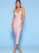 Glitter Gathered Bust Bodycon Cami Dress