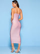 Glitter Gathered Bust Bodycon Cami Dress