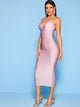 Glitter Gathered Bust Bodycon Cami Dress