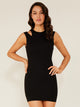 Double Crazy Solid Cut-out Bodycon Mini Dress