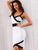 Adyce Two Tone Bodycon Slip Dress
