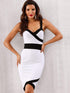 Adyce Two Tone Bodycon Slip Dress