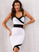 Adyce Two Tone Bodycon Slip Dress