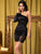 One Shoulder Lace Insert Satin Mini Dress