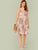 Surplice Neck Floral Print Pleated Cami Dress