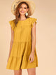 Butterfly Sleeve Babydoll Dress