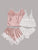 Eyelash Lace Satin Lingerie Set 4pack