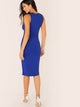 Solid Jersey Knit Pencil Dress