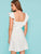 Half Button Ruffle Trim Swing Dress