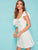 Half Button Ruffle Trim Swing Dress