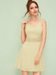 Contrast Lace Solid Cami Dress